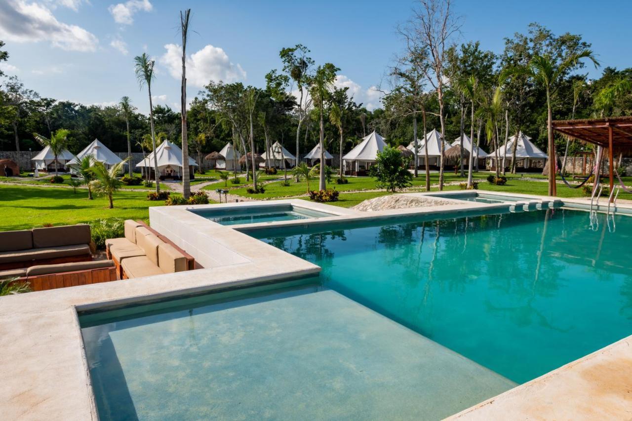 Hotel Xakluum Eco Glampings Puerto Morelos Exterior foto